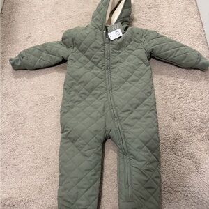 GAP Kids Olive Quilted Puffer Suit